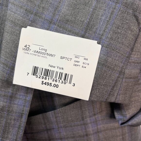 NWT Walter Morton/Hickey Freeman Men's 42L, Brown/blue Plaid Blazer,100% Wool US - Picture 2 of 5